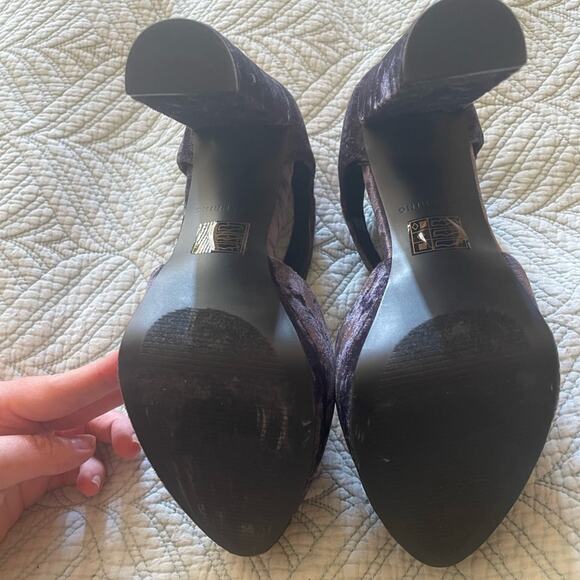 Call it Spring Whimsygoth Crushed Velvet Deep Purple Platform Heel Sz 8.5 - Picture 9 of 12